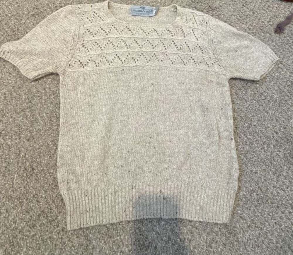 Vintage Susan Bristol Short Sleeve Knit Sweater Size S